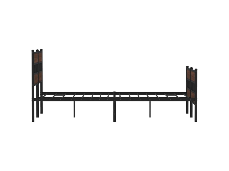  Lit double- lit adulte -  cadre de lit en métal sans matelas chêne marron 150x200 cm  - Conforama D