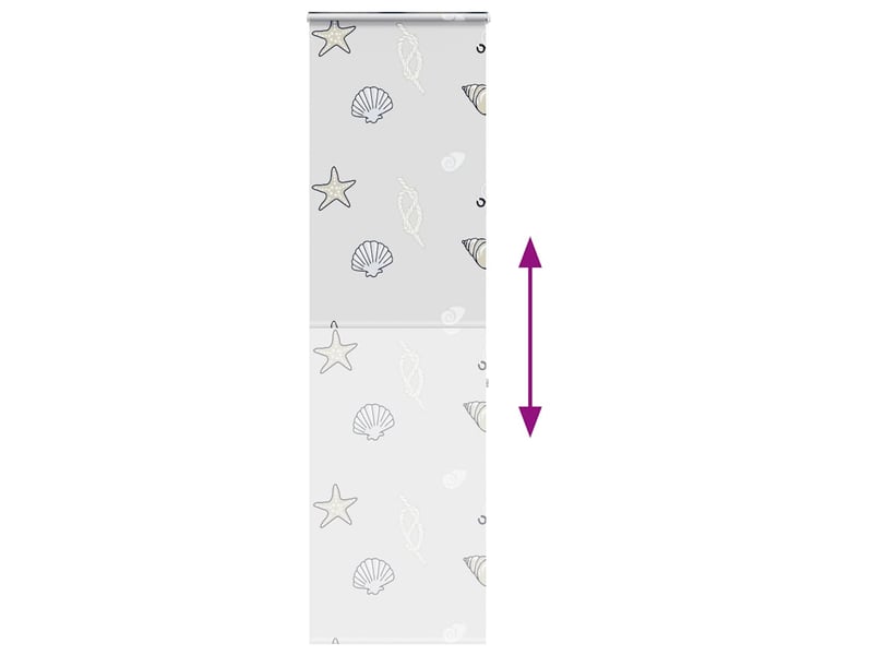 Store enrouleur de douche, store à rouleau avec cassette largeur du tissu 56 cm cf45128 - Conforama E