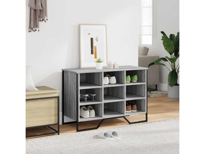  Meuble à chaussure, armoire à chaussures sonoma gris 90x38x61,5cm bois d'ingénierie  - Conforama C