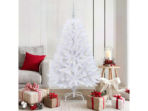 Sapin de noël - arbre de noël artificiel à branches articulées blanc 150 cm