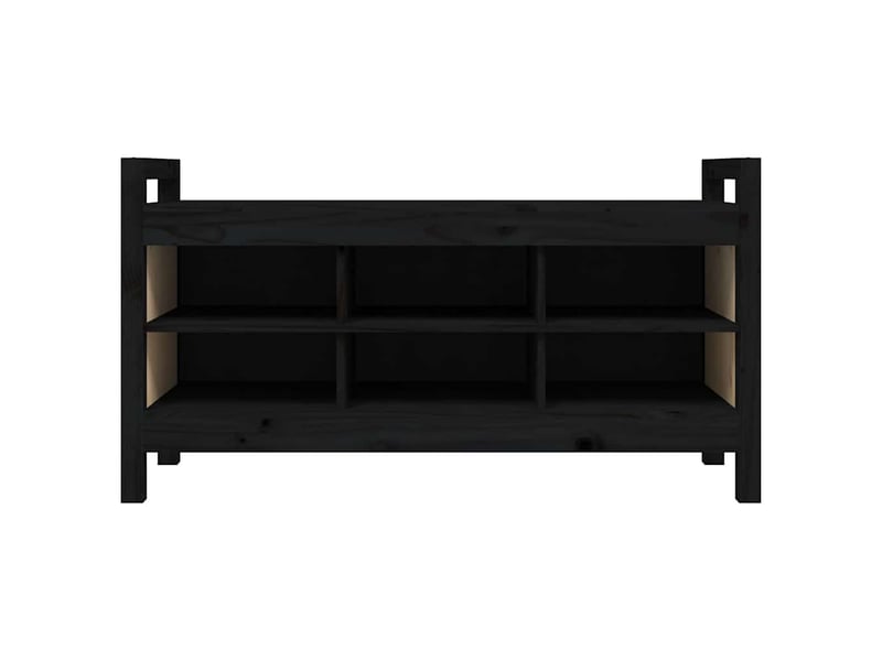  Banc d'entrée, banc interieur noir 110x40x60 cm bois de pin massif  - Conforama C