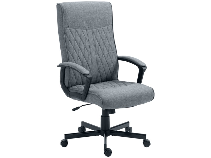  Chaise de bureau pivotante fonction bascule hauteur réglable 65x72x102-112,5 cm gris  - Conforama A