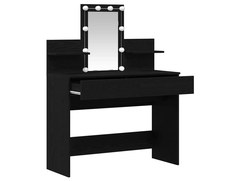  Coiffeuse, table de toilette chêne noir 100x40x130 cm shl4645  - Conforama E