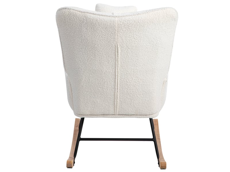 Fauteuil à bascule - blanc - ergonomique - repose-pieds réglable - dossier haut - Conforama R