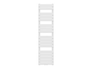 Radiateur sèche-serviettes chauffage salle de bain à lames plates acier 160 x 40 cm blanc 03_0010437