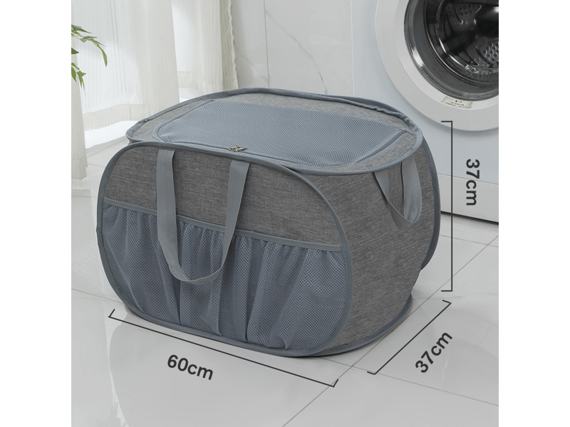 X x cm panier à linge pop-up avec couvercle pliable, panier à linge pliable avec poignée, panier de rangement pour chambre d'enfant - Conforama D