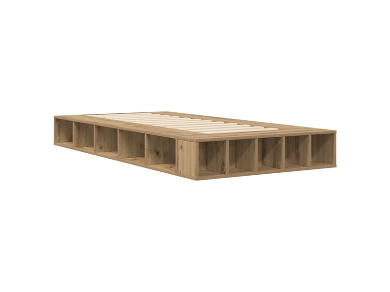  Lit simple- lit adulte -  cadre de lit avec rangement chêne artisanal 80 x 200 cm  - Conforama B