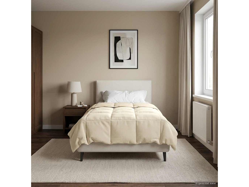  Duvet - couette complet toute l'année 135 x 220 cm 4 saisons crème  - Conforama D