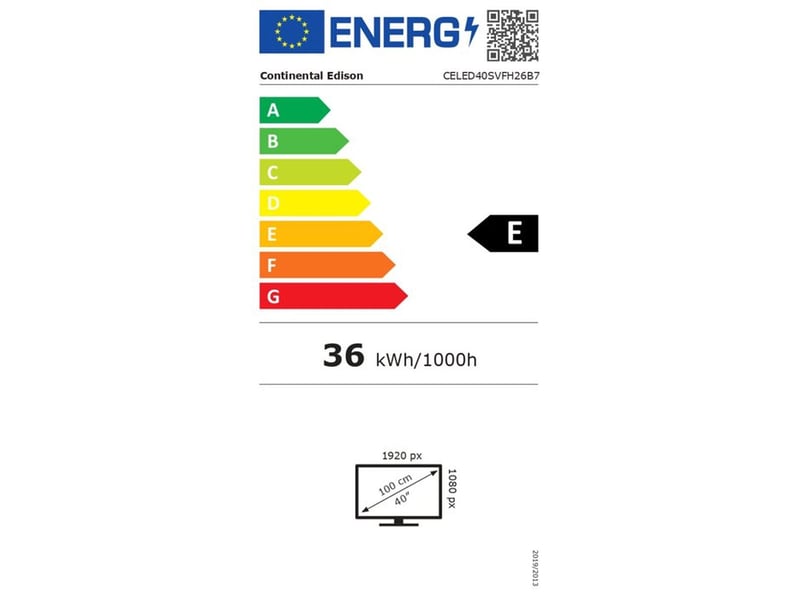  Smart tv led fhd 40 noir wi-fi 3 hdmi 2 usb dolby audio vesa 200 x 200 CELED40SVFH26B7 - Conforama D