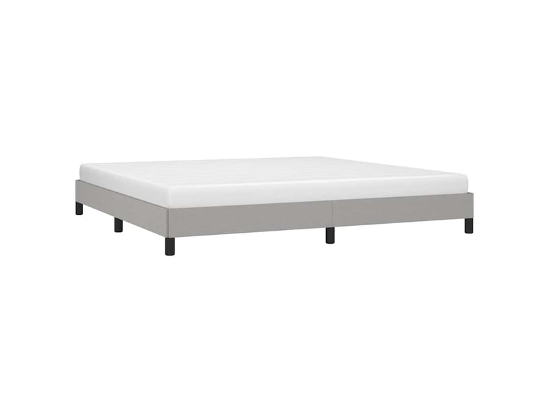  Lit double- lit adulte -  cadre de lit sans matelas gris clair 200x200 cm tissu  - Conforama B