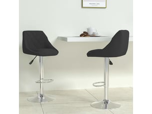Lot de 2 tabouret de bar, chaise de bar noir velours shl35481