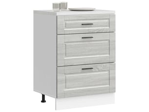 Meuble de rangement, armoire de cuisine porto sonoma gris bois d'ingénierie shl6021