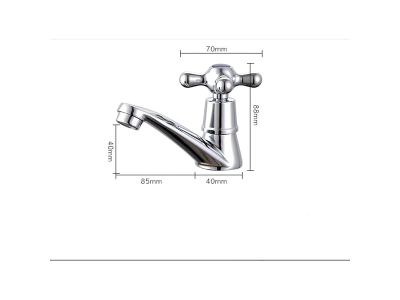  Robinet d'eau froide chromé – alliage durable – poignée ergonomique à cinq branches – protection anti-éclaboussures – tuyau non inclus YSK0001584LY - Conforama D