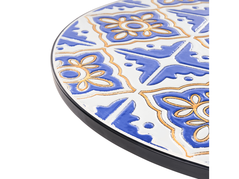 Table bistrot siponto 60 cm 60 cm métal blancbleu - Conforama D