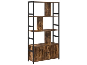 Étagère de rangement 80 x 30 x 155,5 cm bois d'ingénierie chêne fumé