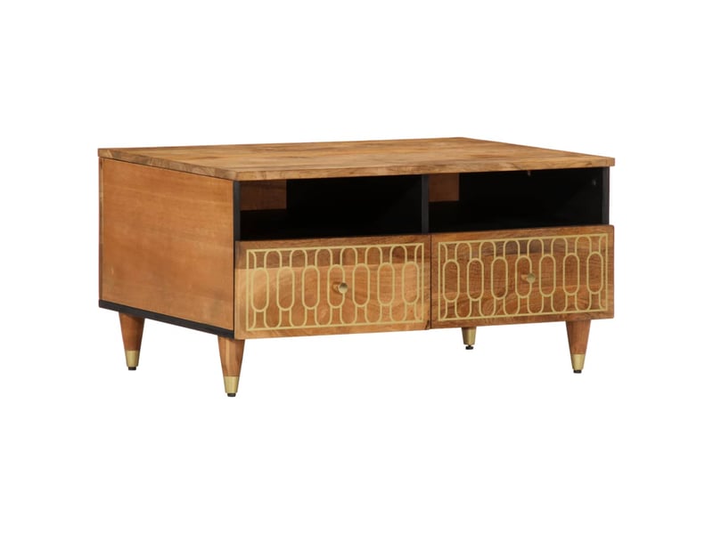  Table basse - table de salon - table à thé 80x54x40 cm bois de manguier massif  - Conforama B