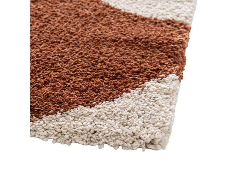  Tapis intérieur motif ronds crème et terracotta 80 x 150cm - stella  - Conforama E