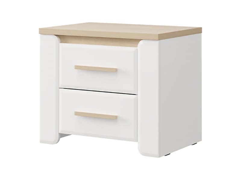  Chevet yamba, 2 tiroirs, 58x40x50h cm blanc mat Yamba - Conforama A