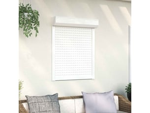Store enrouleur, store roulant blanc 80 x 100 cm aluminium et polyuréthane cf47256