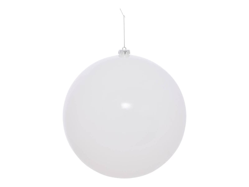  Boule de noël en plastique maxi blanche d. 250 mm  - Conforama A