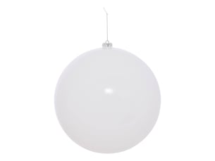 Boule de noël en plastique maxi blanche d. 250 mm
