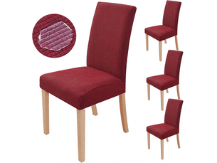 Lot de 4 housses de chaises élastiques pour chaises de salle à manger, style moderne, lavables, idéales pour la décoration, les fêtes, les banqu, multicolore