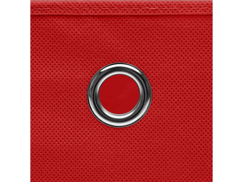  Boîtes de rangement avec couvercles 4 pcs 28x28x28 cm rouge  - Conforama E