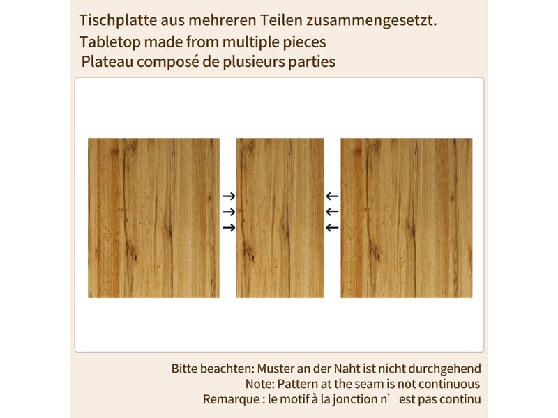  Table de cuisine aspect bois table extensible piètement stable pieds réglables anti-dérapants coloris chêne  - Conforama D