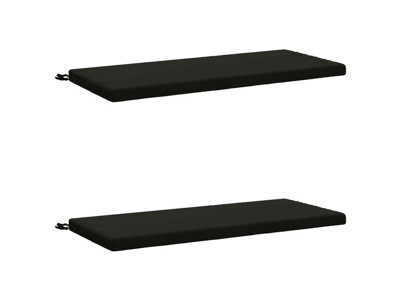  Lot de 2 coussins de banc, coussins d'assise soest 100 % polyester noir cf57311  - Conforama A