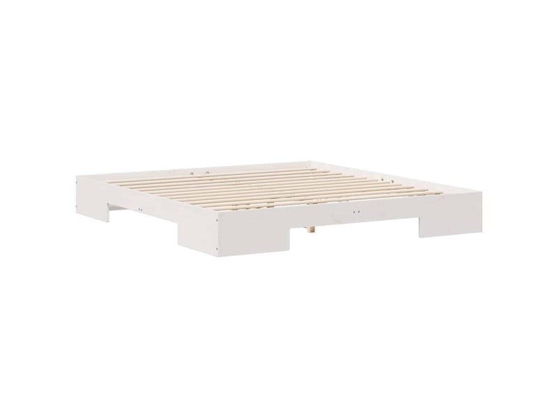 Lit double- lit adulte - cadre de lit blanc 200 x 200 cm - Conforama C