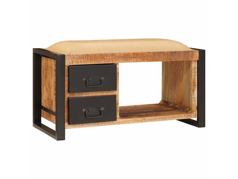  Banc chambre, banc de rangement marron 80x35x40 cm  - Conforama D