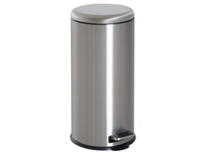 Poubelle à pédale 30 l ø29,2 x h62,9 cm inox argent