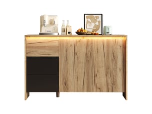 Buffet   3 tiroir(s) <strong>MODERNLUXE</strong> <strong></strong> - 120 cm coloris naturel 