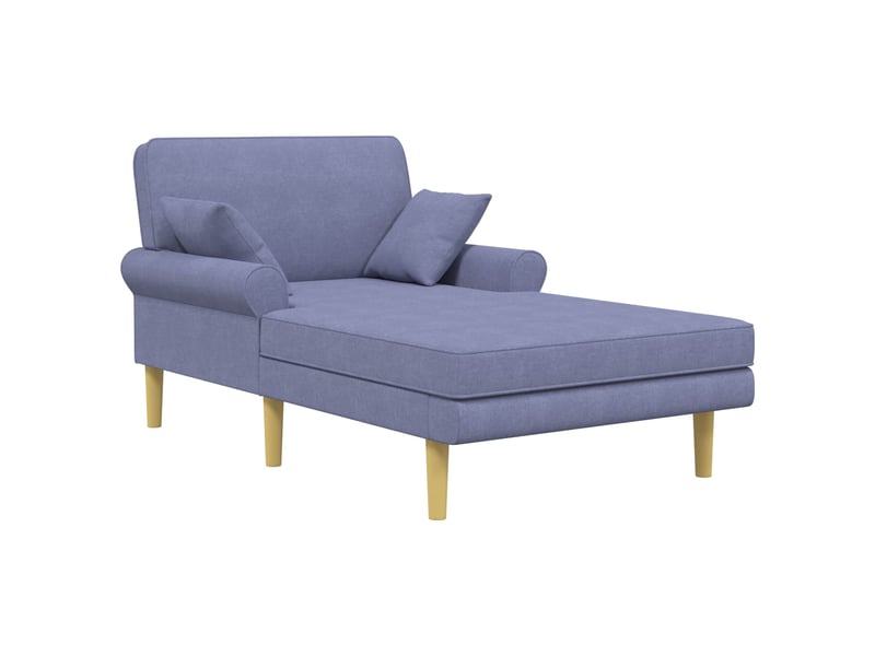 Vidaxl méridienne bleu denim tissu - Conforama D