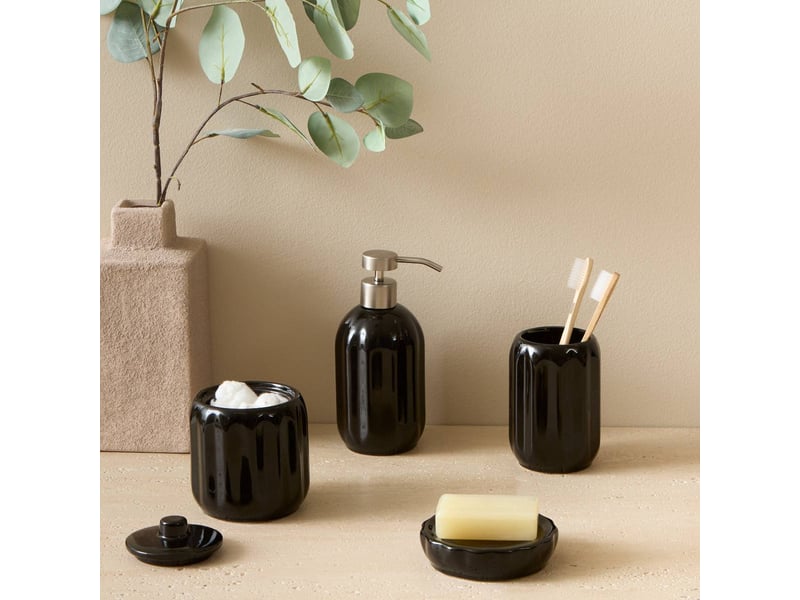  Porte-savon colorama en céramique d.11cm noir COLORAMA - Conforama B