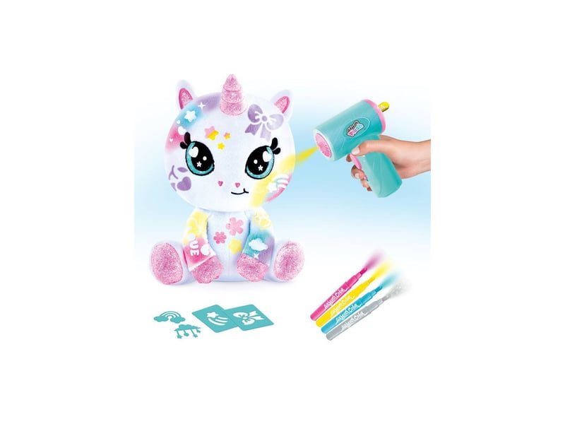 Kit loisirs creatifs licorne airbrush electronique avec spray markers pochoirs CTAIR088 - Conforama D