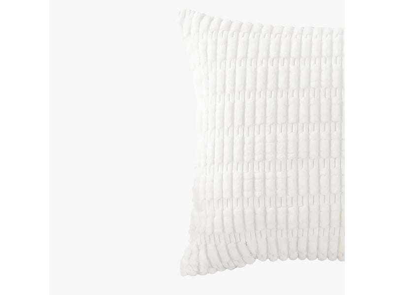  Coussin carré en tissu blanc 43x43 cm  - Conforama C