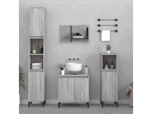 Ensemble de meubles de salle de bain 3 pcs sonoma gris cf63811