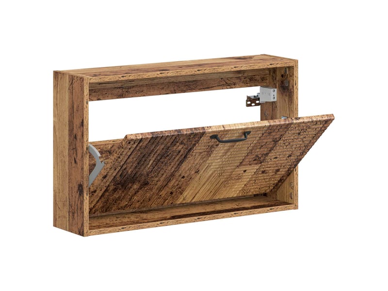  Meuble à chaussures mural, armoire à chaussures haarlem 71x17x43 cm bois ancien  - Conforama C