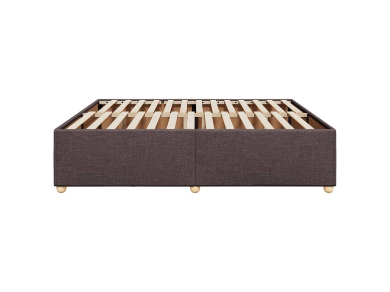  Lit double- lit adulte -  cadre de lit sans matelas marron foncé 180x200 cm tissu  - Conforama D