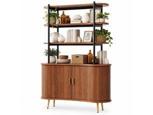 Buffet 2 porte(s) 0 tiroir(s) <strong>MEULVA</strong> <strong></strong> - 120 cm coloris bois foncé