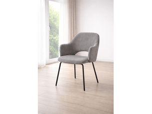 Chaise homcom style contemporain pour salle à manger en tissu côtelé design