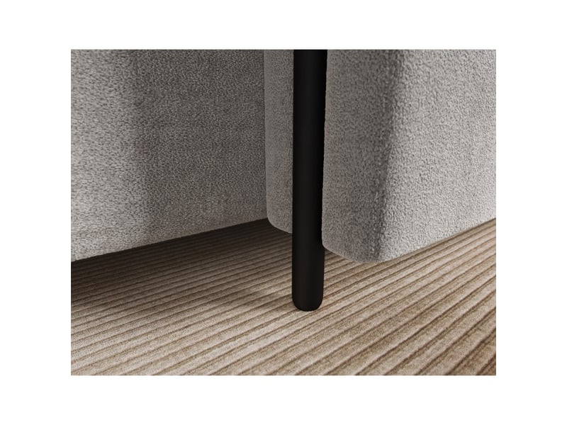  Canapé d'angle convertible arvessa gris clair bouclette – angle droit  - Conforama E