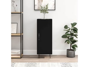 Buffet - bahut - meuble de rangement noir 34,5x34x90 cm bois d'ingénierie