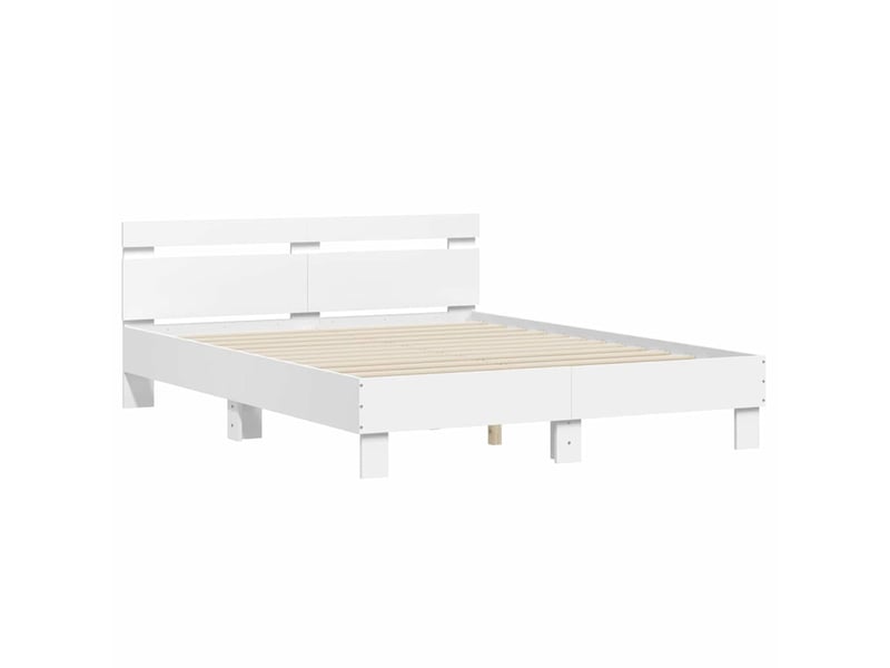  Lit double- lit adulte -  cadre de lit sans matelas blanc 150x200 cm  - Conforama B