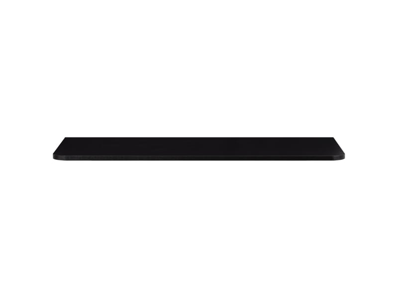  Plan de travail linea 100 cm noir mat pour meuble de salle de bain avec angles arrondis  - Conforama D