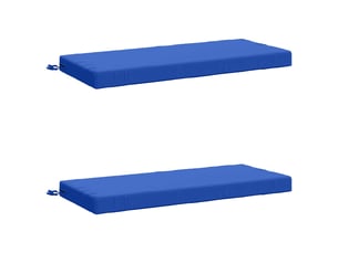 Lot de 2 coussins de banc, coussins d'assise soest 100 % polyester bleu royal cf56785