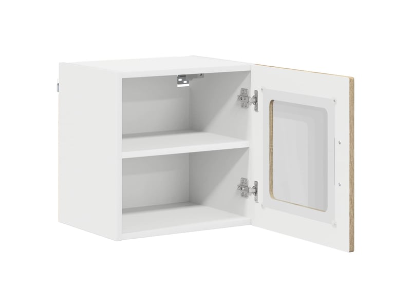 Meuble mural de cuisine, cabinet en verre mural chêne sonoma 40x31x40cm shl9787 - Conforama E