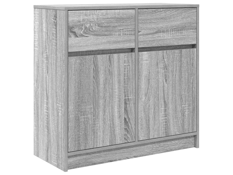  Buffet - bahut - meuble de rangement avec tiroir sonoma gris 80x34x76 cm bois d'ingénierie  - Conforama A