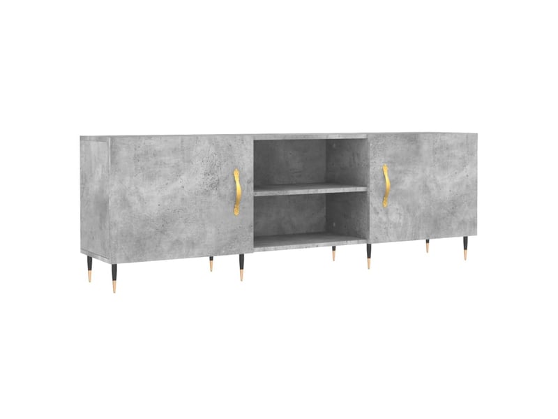  Meuble tv - banc tv - meuble de rangement gris béton 150x30x50 cm bois d'ingénierie  - Conforama A